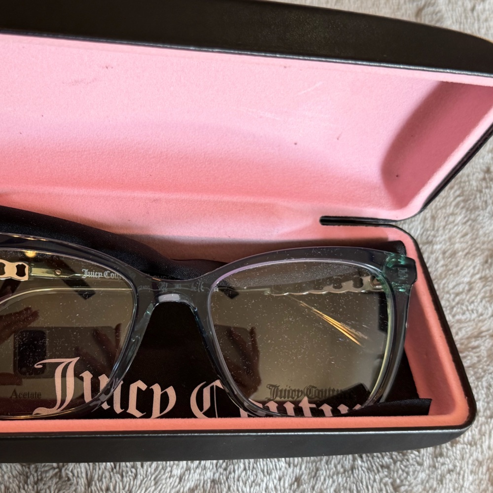 Juicy Couture Blue Glasses with Pink Case